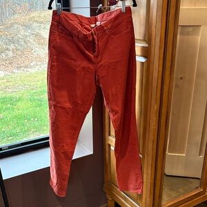 J. Crew Brick Red/Rust colored straight leg corduroys. “City fit”